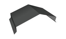 Парапетная крышка угольная 250мм 0,45 PE с пленкой RAL 7016 антрацитово-серый (2м)
