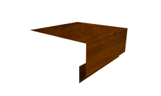 Планка околооконная сложная 250х75х18 (j-фаска) Grand Line 0,45 Принт Премиум двухсторонний Золотой дуб насыщенный Фреш (3м)