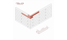 Угловой элемент White Hills Реген брик 691-45 с расшивкой 1,2 см