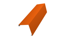 Декоративная накладка на столб универсальная угловая 60х60 для забора жалюзи Grand Line 0,45 PE RAL 2004 оранжевый (2,5м)