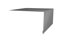 Планка околооконная простая 250х75 Grand Line 0,45 PE с пленкой RAL 9006 бело-алюминиевый (2м)