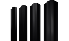 Штакетник М-образный B фигурный Grand Line 0,5 Satin Matt TX RAL 9005 черный