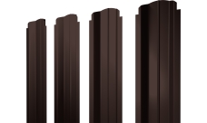 Штакетник П-образный B фигурный Grand Line 0,5 Atlas X RAL 8017 шоколад