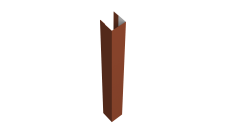 Стойка жалюзи Texas для монтажа с крепежным вкладышем 0,45 PE RAL 8004 терракота (3м)