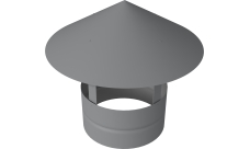 Дымник на трубу круглый d135 0,5 Satin с пленкой RAL 7004 сигнальный серый