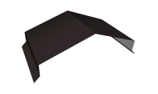 Парапетная крышка угольная 250мм 0,5 Satin Matt RAL 9005 черный (2м)