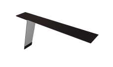 Планка карнизная фальц 130х80 0,5 PurPro Matt 275 RAL 9005 черный (2м)