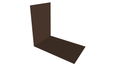 Планка снегозадержания усиливающая 0,5 PurPro Matt 275 RAL 8017 шоколад (2м)