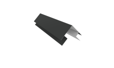 Планка угла внешнего сложная Кожуха сегментного 0,5 Rooftop Бархат RAL 7016 антрацитово-серый (3,0м)