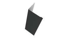 Нащельник (для калиток и ворот) 25х35 жалюзи Milan, Tokyo, Palermo 0,5 Satin RAL 7016 антрацитово-серый (L1,68)