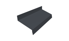 Отлив простой 70 0,45 Drap TwinColor RAL 7024 мокрый асфальт (2м)