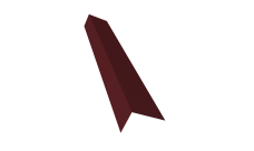 Планка на коньковый аэратор 30х20 Фартук S8 0,4 PE с пленкой RAL 3005 красное вино (2м)