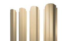 Штакетник П-образный A фигурный 0,45 PE RAL 1014 слоновая кость