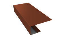 J-Профиль 18мм 0,45 Drap TX RAL 8004 терракота (3м)