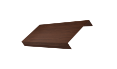 Ламель обратная 125 забора жалюзи Texas 0,45 Print Elite Choco Wood TwinColor