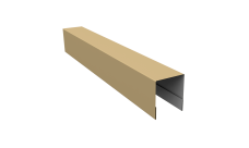 Планка боковая для забора из сайдинга (Квадро брус, Вертикаль) 0,4 PE RAL 1014 слоновая кость (2м)