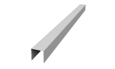 Планка вертикальная обратная для горизонтального монтажа штакетника 0,45 PE RAL 9003 сигнальный белый (2,5м)