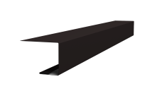 Планка завершающая для Кликфальц Pro 0,5 Satin Matt TX RAL 9005 черный (2м)
