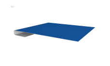 Планка завершающая Grand Line 0,5 Satin с пленкой RAL 5005 сигнальный синий (2м)