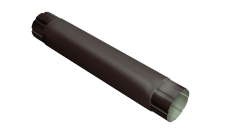 Труба круглая соединительная GL PE Matt 90 мм 1 м RAL 8017 шоколад