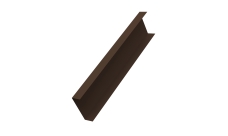 Декоративная накладка на столб универсальная 60х60 для забора жалюзи Grand Line 0,5 Atlas X RAL 8017 шоколад (2,5м)
