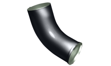 Колено стока Grand Line PE 90 мм RAL 7024 мокрый асфальт