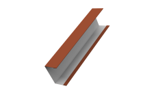 Крышка для забора жалюзи Milan, Tokyo (для калиток и ворот) Grand Line 0,5 Satin Matt TX RAL 8004 терракота (2,5м)