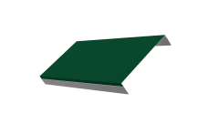 Ламель обратная стартовая/финишная забора жалюзи Texas 50мм для калиток и ворот (с заполнением ламелями 150) Grand Line 0,5 Satin Matt TX RAL 6005 зеленый мох