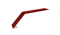 Планка карнизная для мягкой кровли 100х60 0,5 Satin с пленкой RAL 3011 коричнево-красный (2м)