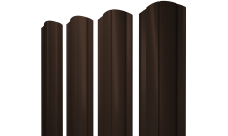 Штакетник Круглый фигурный 0,45 PE NL 805 серо-коричневый гефест