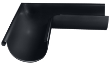 Угол желоба внешний Grand Line ПЭ 90гр 150мм RAL 7024 мокрый асфальт