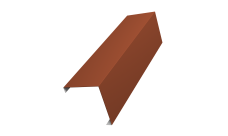 Декоративная накладка на столб универсальная угловая 62х55 для забора жалюзи 0,5 Satin Matt TX RAL 8004 терракота (2м)