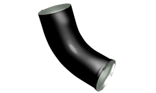 Колено стока Grand Line PE 90 мм RAL 9005 черный