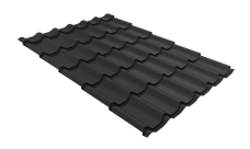 Металлочерепица Классик ("Classic") v01 0,5 Satin Matt RAL 7016 антрацитово-серый