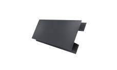 Планка H-образная стыковочная сложная Grand Line 0,45 Drap ТХ двухсторонний RAL 7024 мокрый асфальт (2м)