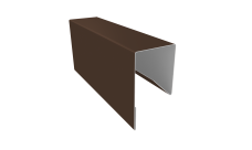 Планка П-образная заборная 17 Grand Line 0,5 PurLite Matt RAL 8017 шоколад (2м)