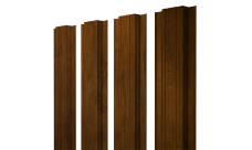 Штакетник Прямоугольный с прямым резом Grand Line 0,45 Print Elite Golden Wood TwinColor