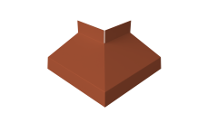 Угол отлива внешний 50 0,45 Drap TX с пленкой RAL 8004 терракота