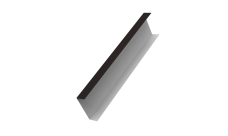 Декоративная накладка на столб универсальная 60х60 для забора жалюзи 0,5 Satin RAL 9005 черный (2,5м)