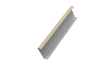 Декоративная накладка на столб универсальная 62х55 для забора жалюзи 0,5 Satin RAL 1015 светлая слоновая кость (3м)