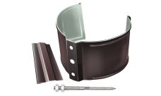 Кронштейн трубы на кирпич Grand Line PE 90 мм RR 32 темно-коричневый