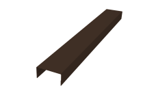 Крышка забора для горизонтального монтажа штакетника Grand Line 0,45 PE-Double RAL 8017 шоколад (2м)