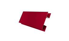 Планка H-образная Экобрус Grand Line 0,45 PE с пленкой RAL 3003 рубиново-красный (2м)