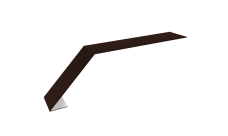 Планка карнизная для мягкой кровли 100х60 Grand Line 0,45 Drap RAL 8017 шоколад (2м)