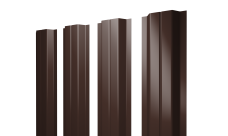 Штакетник П-образный A с прямым резом Grand Line 0,45 Drap ST lite RAL 8017 шоколад