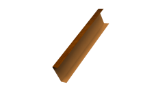 Декоративная накладка на столб универсальная 62х55 для забора жалюзи 0,45 Print Premium Golden Wood Intense FTC (3м)