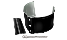 Кронштейн трубы на кирпич Grand Line PE 90 мм RAL 9005 черный