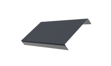 Ламель обратная стартовая/финишная забора жалюзи Texas 50мм для калиток и ворот (с заполнением ламелями 150) Grand Line 0,5 PurPro Matt 275 RAL 7024 мокрый асфальт