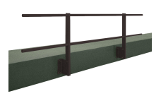 Ограждение кровельное для парапета с боковым креплением (2,0х0,6) RR 32 темно-коричневый