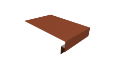 Планка околооконная сложная Кликфальц Про Grand Line 0,45 Drap ТХ RAL 8004 терракота (2м)